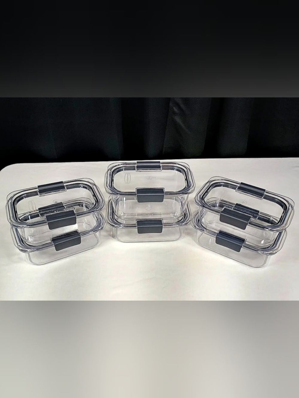 Rubbermaid Brilliance Plastic Food Storage Container 3.2 Cup & 4.7 Cup Bundle
